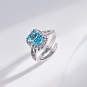 factory price plata 925 sterling silver <b>cubic</b> <b>zirconia</b> <b>ring</b> high quality colorful dainty wedding women promise adjustable <b>rings</b> - Product Image 1