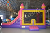 Château gonflable commercial avec toboggan pour événements et fêtes d'enfants à louer