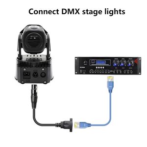 DMX to RJ45 5-Pin XLR Adapter with Nylon Housing Ethernet Female <strong>Plug</strong> <strong>CAT</strong>-5 Cable As DMX512-Male/Female Connector - Product Image 4