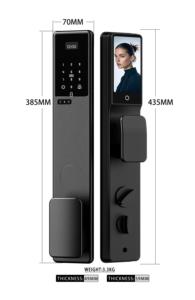 Serrure intelligente Tuya Wifi sans passerelle avec mot de passe temporaire, <span class=keywords><strong>interphone</strong></span> à distance, empreinte digitale 3D, entrée sans clé <span class=keywords><strong>pour</strong></span> porte en bois - Product Image 5