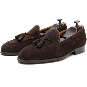 Mocassins pour hommes printemps-été pour le bureau et usage professionnel avec lacets et bout pointu, en daim léger et respirant - Product Image 1
