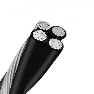 PVC Insulated Electric Aerial Bundle Overhead Quadruplex Duplex Aluminum ABC Cables Price List