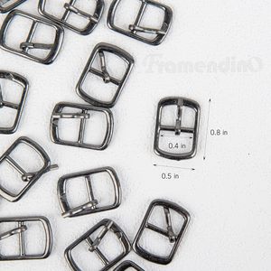 Lot de boucles à ardillon métalliques à pointe unique pour chaussures, sacs et ceintures en cuir - Product Image 2