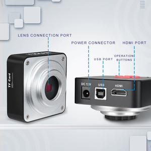 Yizhan กล้องจุลทรรศน์ HD-<span class=keywords><strong>MI</strong></span> 4K 180X พร้อมกล้อง TF Card รองรับ<span class=keywords><strong>64GB</strong></span> วงแหวนตั้งโลหะ CCD อุตสาหกรรมสำหรับการตรวจสอบ pcpb/smd - Product Image 2