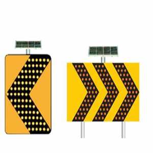 Solare AC alimentato <span class=keywords><strong>LED</strong></span> lampeggiante direzione della freccia chevron segno traffico stradale <span class=keywords><strong>led</strong></span> segno - Product Image 2