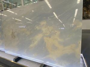 <span class=keywords><strong>Travertin</strong></span> de luxe de qualité artistique, bleu dégradé, à veines uniques, bleu ciel, blanc jade, poli pour cuisine et salle à manger modernes et minimalistes - Product Image 4