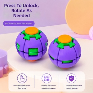 ลูกบอลคลายเครียดสีสันสดใสแบบไม่ใช้เทคโนโลยี 3D พิมพ์: ของเล่นพกพาเพื่อการศึกษาและผ่อนคลายแบบกดและหมุนได้ - Product Image 4