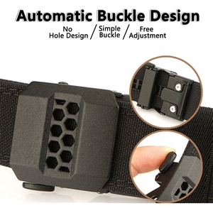 โลโก้แบบกำหนดเอง เข็มขัดยุทธวิธีแบบหนาพิเศษ ขนาดกว้าง 3.8 ซม. ผ้าไนลอนสองชั้นเคลือบฟิล์ม PE หัวเข็มขัดอัตโนมัติ ผลิตจากโรงงาน - Product Image 2