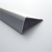 Accessoires de garniture de nez minimaliste en aluminium antidérapant en métal pour bord d'escalier