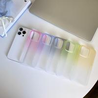 Convient pour iPhone 17 16 15 14 13 11 12 Pro Max, étui de téléphone mat dégradé de luxe avec pare-chocs antichoc