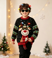 Pull-over unisexe à LED pour adultes, motif arbre de Noël, idéal pour les fêtes et festivals, promotion club, vente flash, pas cher