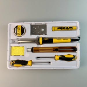 Kit de <span class=keywords><strong>fer</strong></span> à <span class=keywords><strong>souder</strong></span> professionnel 8 en 1, <span class=keywords><strong>30W</strong></span> 40W <span class=keywords><strong>60W</strong></span>, <span class=keywords><strong>fer</strong></span> à <span class=keywords><strong>souder</strong></span> électrique à chauffage rapide pour la réparation électronique - Product Image 4