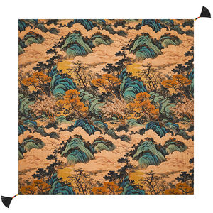 Pañuelo <span class=keywords><strong>de</strong></span> <span class=keywords><strong>Seda</strong></span> Clásico para Mujer, Pañuelo <span class=keywords><strong>de</strong></span> Satén, Estilo Vintage con Estampado <span class=keywords><strong>de</strong></span> Paisaje Clásico, Pañuelo <span class=keywords><strong>de</strong></span> <span class=keywords><strong>Seda</strong></span> Cuadrado Grande - Product Image 1