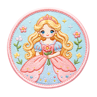 Patchs brodés personnalisés de haute qualité, motifs floraux et cœurs, accessoires vestimentaires en tissu écologique, patch tissé
