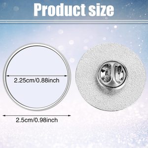 Sublimation Blank Pins Button Pin <b>Badge</b> DIY Button <b>Badge</b> Sublimation Silver Blank Base Pins for DIY Craft <b>Making</b> School Supplies - Product Image 2
