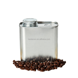 Latas Cuadradas de Hojalata para Granos de Café, Vacías, Selladas, de Grado Alimenticio, 250g, con Tapa de Rosca OEM - Product Image 2