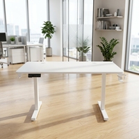 Table de bureau électrique extensible moderne AOR, personnalisable avec 1/2/3 plateaux, avec contrôleur électrique (72-116 cm)