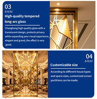 Paravents en acier inoxydable sur mesure YINGHAI avec motif géométrique découpé au laser pour hôtel, salle de banquet, villa, salle à manger