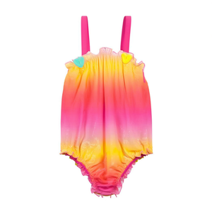 Costume da bagno intero HDJ con volant in colore sfumato e controllo della pancia, taglia 468101214 - Product Image 1