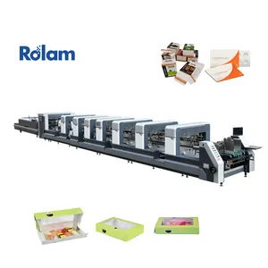 4 & 6 köşe oluklu karton klasör Gluer Rolam XL serisi Gife kek kutusu katlama ve yapıştırma makinesi