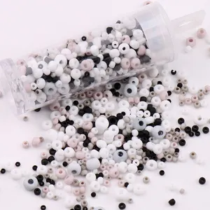 Wholesale 10g/tube Mixed Size Froste Color Crystal Seed Beads in Bulk , Macaroon Color Glass Seed Bead for Jewelry DIY Making