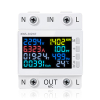 Protector de Voltaje y Corriente Inteligente WiFi de 63A AC 220V con Control Remoto, Medidor de Energía Multifuncional