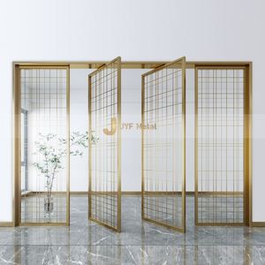 LL63 High Quality Customized <b>Decorative</b> Metal <b>Screen</b> Partition Stainless Steel Room Divider - Product Image 5