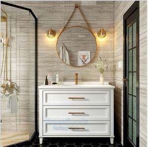 <span class=keywords><strong>Espejo</strong></span> de tocador Led con estante para <span class=keywords><strong>baño</strong></span>, conjunto de armario, lavabo de madera sólida, tocador de <span class=keywords><strong>baño</strong></span> usado - Product Image 6