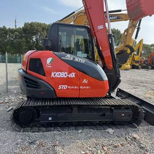 Miniexcavadora KX080 de 8 toneladas, excavadora hidráulica japonesa original de tipo oruga, usada para construcción agrícola. - Product Image 1