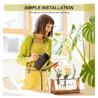 Porte-vêtements en bois écologique avec crochets et rails autocollants, design moderne