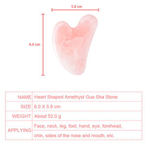 Herramienta Gua Sha de Cuarzo Rosa y Piedra de Jade Auténtica para el Cuidado Facial Mushang, Logotipo Personalizado, Masajeador Facial Natural de Piedra Gua Sha - Product Image 2