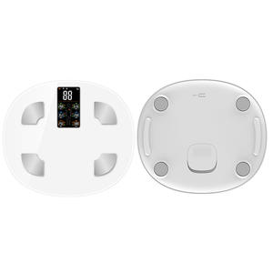 เครื่องชั่งน้ำหนักอัจฉริยะพร้อมจอแสดงผล LCD ใช้พลังงานจากแบตเตอรี่ เซ็นเซอร์ความแม่นยำสูง ขนาด 30x26.5 ซม. สำหรับใช้ในบ้าน - Product Image 1