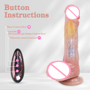 Männliches Organ Großer Realistischer Dildo - Silikon-Vibrator Erwachsenen-Spielzeug - Product Image 6