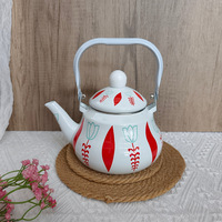 Bouilloire à thé au lait émaillée épaissie de style ethnique, compatible gaz et induction, pour usage domestique, salle à manger et restaurant