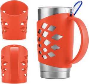 YDS funda de silicona soporte agarre Rambler <span class=keywords><strong>Handler</strong></span> para vaso aislado al vacío tazas de café agarre de silicona funda protectora - Product Image 2
