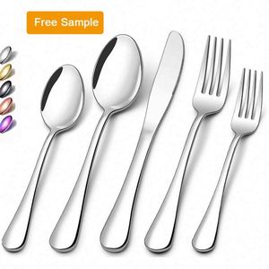 Stainless Steel Knife Fork Spoon Restaurant Dinner Cutlery Set Wedding Gold Cutlery Spoon Set - Product Image 1