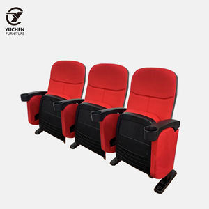 Chaises de cinéma haut de gamme rouges pour auditorium, sièges de cinéma pour grands studios – Vente directe fabricant - Product Image 1