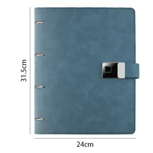Custom Anti Theft Fingerprint Lock A4 A5 B5 B6 Notebook Notepad Diary Book Safe for Business Gift Set