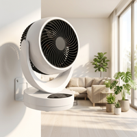 Ventilador Eléctrico Portátil de Plástico con Control Remoto, Enfriamiento Rápido Inteligente PTC, Ventilación y Oscilación