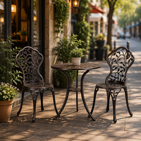 Meubles de jardin en aluminium moulé pour patio, chaises et table, ensembles de salle à manger en métal pour balcon, meubles de loisirs