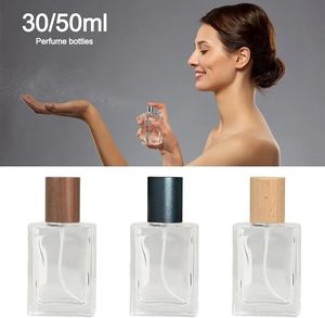 New Design Custom Luxury Crystal Atomizer <b>Spray</b> Perfume 30ml 50ml 100ml <b>Empty</b> Square Glass <b>Bottles</b> with Screen Printing - Product Image 4