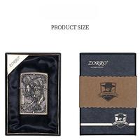 Briquet à pétrole classique rétro au design sculpté, sensation premium au toucher, briquet portable à silex