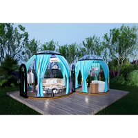 Dôme transparent en polycarbonate de luxe pour glamping en plein air, hôtel, maison dôme pour la location d'hébergements de camping en plein air