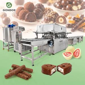 Machine à chocolat entièrement automatique 8L pour le tempérage du cacao et des cacahuètes, avec fonction d'enrobage et d'enveloppement de barres glacées à la crème - Product Image 1