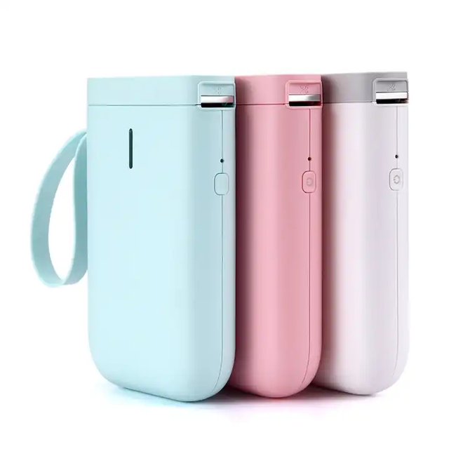 Mini Thermal Label Printer Portable Thermal Sticker Maker Inkless for Food Home Office Paper Labels Easy to Use Pocket Size