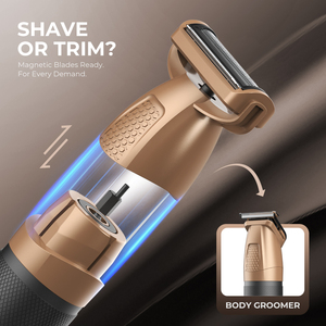 PRITECH 6 in 1 Men Gooming <strong>Trimmer</strong> Washable Body Shaver Body Hair <strong>Trimmer</strong> All in One Electric Hair <strong>Trimmer</strong> with Magnetic Heads - Product Image 2