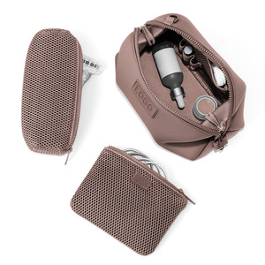 Bolsa de Maquillaje de Neopreno Impermeable, Nueva, Personalizada por el Fabricante, de Venta Caliente, Bolsa de Cosméticos Acolchada para Viaje, Organizador de Artículos de Aseo para <span class=keywords><strong>Mujer</strong></span> - Product Image 3