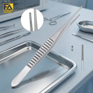 Pinzas Gillies Rectas Dentadas para Cirugía General, Certificadas CE ISO13485, Instrumento Quirúrgico Manual de Clase I - Product Image 2