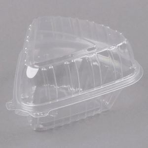 Recipiente <span class=keywords><strong>rectangular</strong></span> de plástico transparente con tapa con bisagras Embalaje de sello de caja para sándwiches - Product Image 3