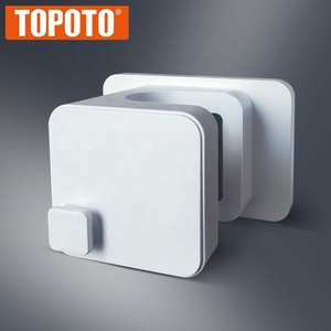 Support mural adhésif multifonction TOPOTO à double niveau pour balais et serpillères, idéal pour le nettoyage des salles de bain et toilettes - Product Image 5